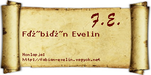 Fábián Evelin névjegykártya