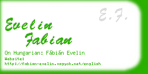 evelin fabian business card